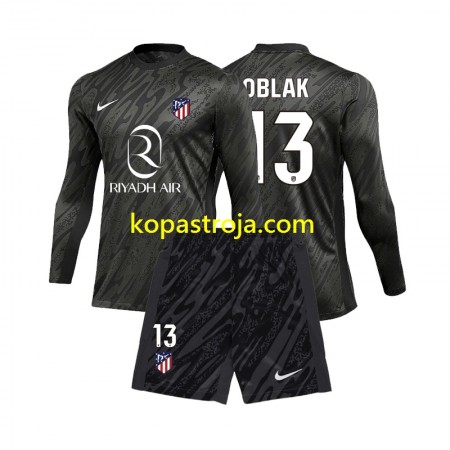 Billiga Fotbollströjor Atlético Madrid Jan Oblak 13 Målvakt Barn Hemma tröja 2024/25 Långärmad